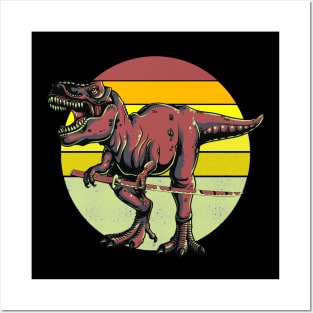 Samurai T-rex Posters and Art